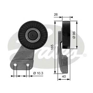 Rolo parasita da correia de transmissão Gates T38461 preço, a partir de 22,10 USD