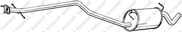1368692 Ford Silenciador, parte central
