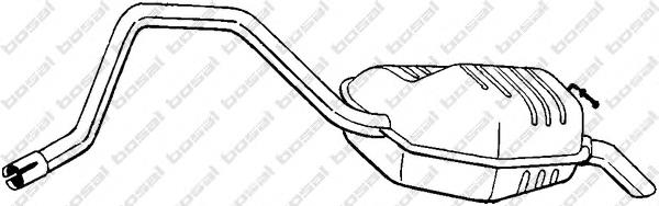 1050528 Ford Silenciador, parte traseira