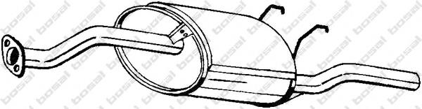 Silenciador, parte traseira para Honda Civic VI EJ9, EK3/4