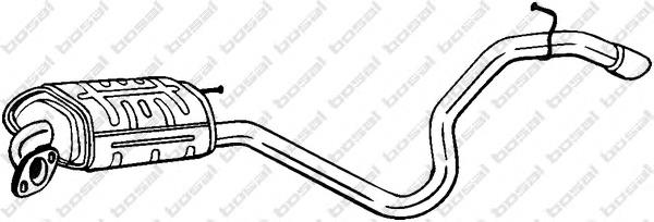 Silenciador, parte traseira 280147 Bosal