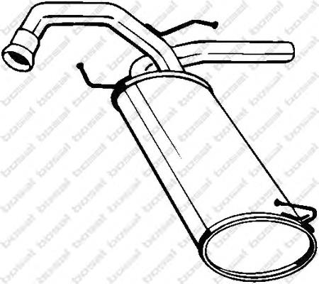 Silenciador, parte traseira Suzuki SX4  GY