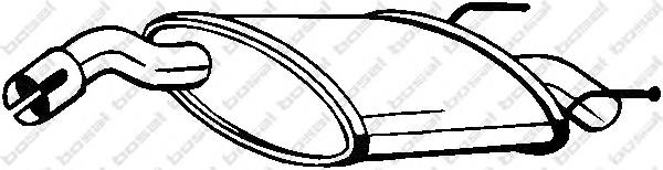 Compre 5852179 Opel Silenciador, parte traseira