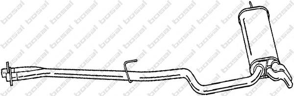 A2104905721 Mercedes Silenciador, parte traseira