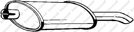 Compre 852935 Opel Silenciador, parte traseira