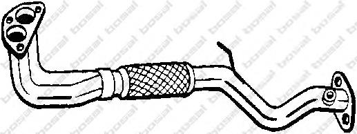 BM70361 BM Catalysts Tubo de admissão dianteiro (calças) do silenciador
