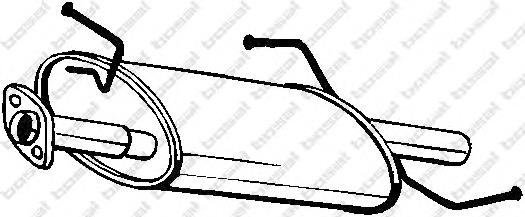 Silenciador, parte traseira para Nissan Sunny Y10