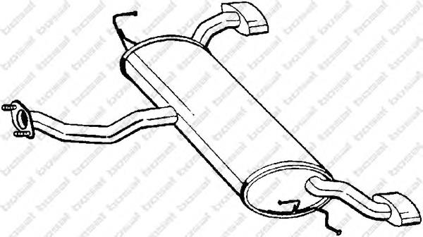287001F361 Hyundai/Kia Silenciador, parte traseira