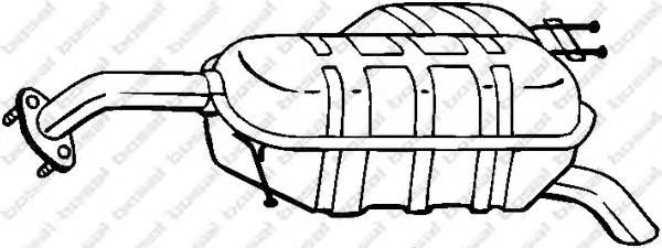 287301G450 Hyundai/Kia Silenciador, parte traseira