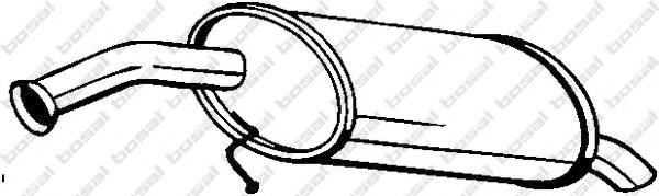 2873007100 Hyundai/Kia Silenciador, parte traseira