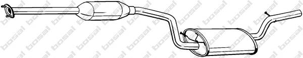 Z67040300C Mazda Silenciador, parte central e traseira