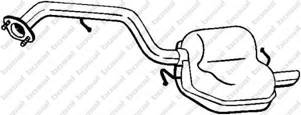 LF2940100E Mazda Silenciador, parte traseira