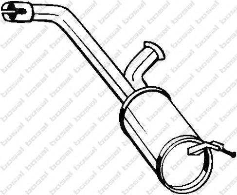 173055 Peugeot/Citroen Silenciador, parte traseira