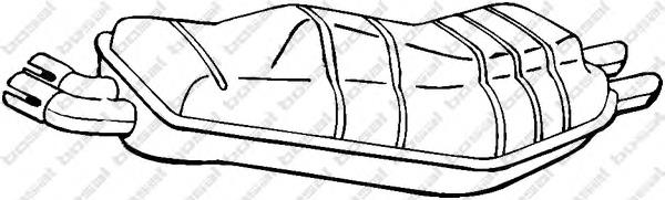 18101705760 BMW Silenciador, parte traseira