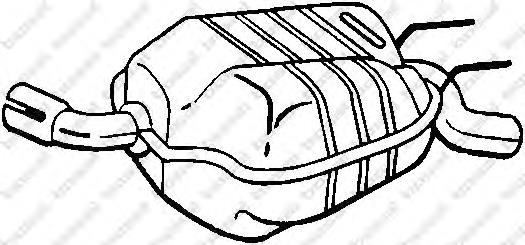 51813725 Fiat/Alfa/Lancia Silenciador, parte traseira