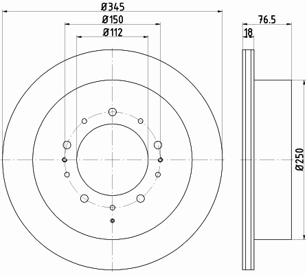 Disco do freio traseiro DP237C Japan Parts