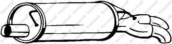 4B0253609ER VAG Silenciador, parte traseira