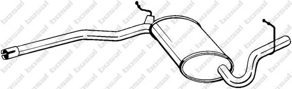 8E0253409AQ VAG Silenciador, parte central
