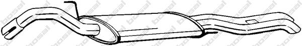 3A0253609P VAG Silenciador, parte traseira