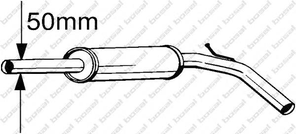 6N0253209C VAG Silenciador, parte central
