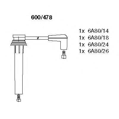 Fios de alta voltagem, kit ERA 883078