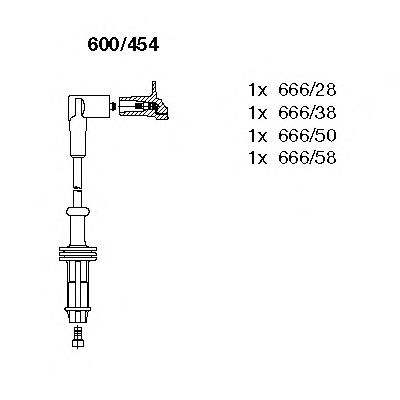 Fios de alta voltagem, kit 85600 FAE