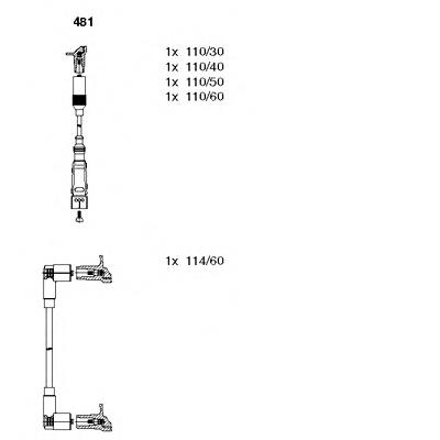 481 Bremi Fios de alta voltagem, kit