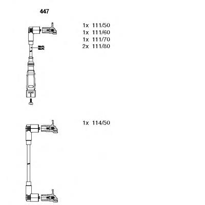 447 Bremi Fios de alta voltagem, kit