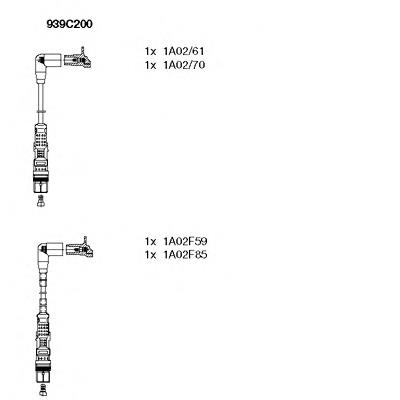 939C200 Bremi Fios de alta voltagem, kit