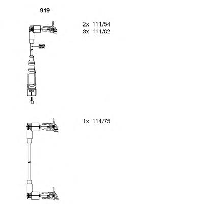919 Bremi Fios de alta voltagem, kit