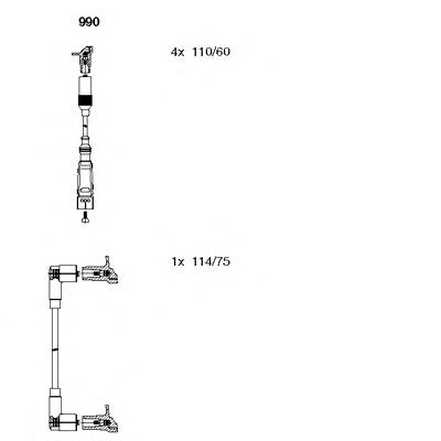 Compre 951 NGK Fios de alta voltagem, kit