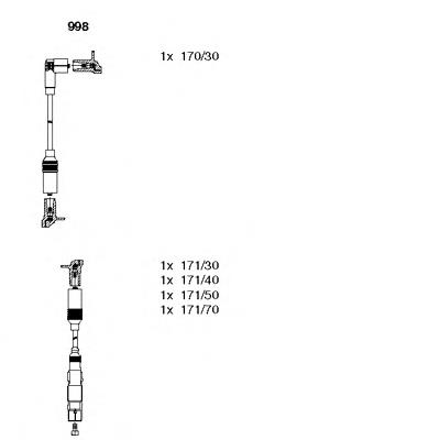 Fios de alta voltagem, kit VAG N10204402