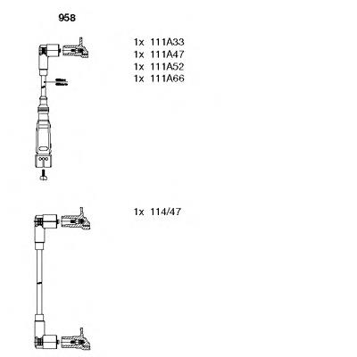 Fios de alta voltagem, kit NGK 938