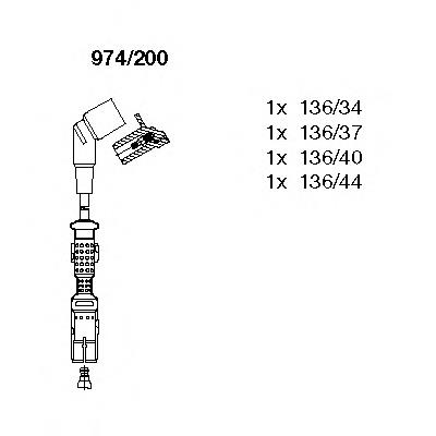 Fios de alta voltagem, kit BMW 12121709206