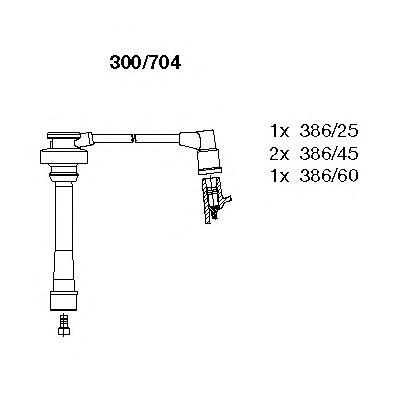 MD183124 Mitsubishi Fios de alta voltagem, kit