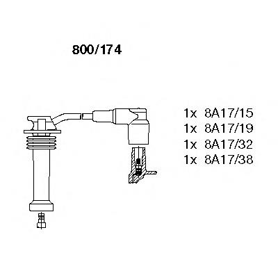 800174 Bremi Fios de alta voltagem, kit