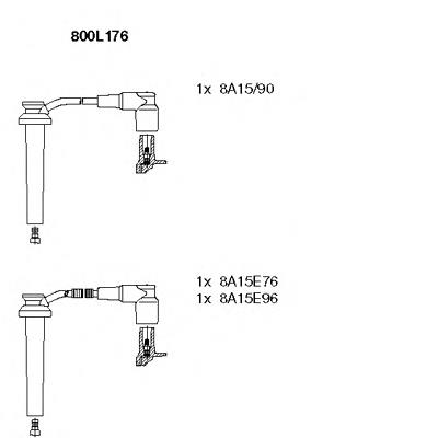 4454954 Ford Fios de alta voltagem, kit
