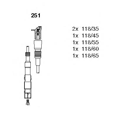 251 Bremi Fios de alta voltagem, kit