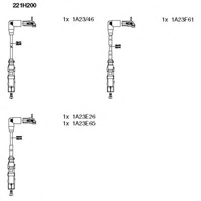 06B905409H VAG Fios de alta voltagem, kit