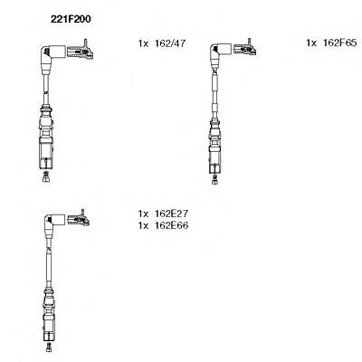 06A905409H VAG Fios de alta voltagem, kit