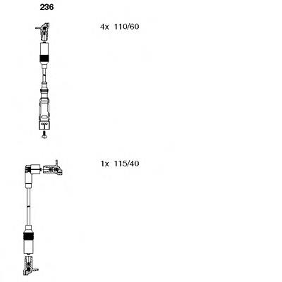 236 Bremi Fios de alta voltagem, kit