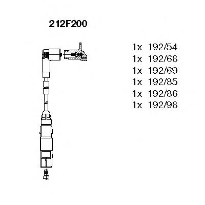 212F200 Bremi Fios de alta voltagem, kit