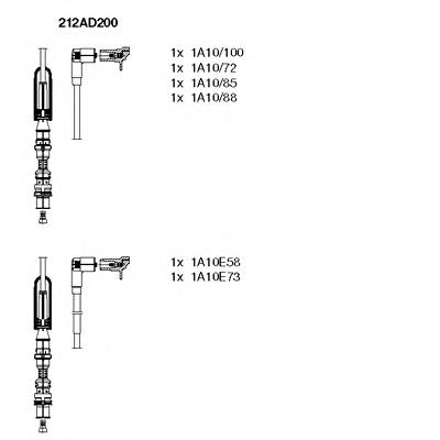 B348 Bosch Fios de alta voltagem, kit