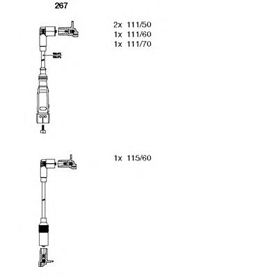 Fios de alta voltagem, kit 883048 ERA