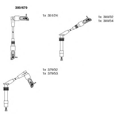 812 NGK Fios de alta voltagem, kit