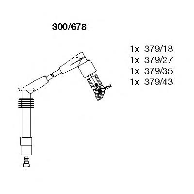 Fios de alta voltagem, kit Opel 1612608