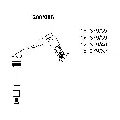 Fios de alta voltagem, kit 883038 ERA
