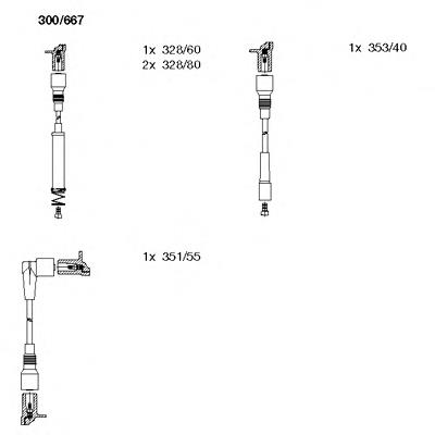 Fios de alta voltagem, kit CLS220 Champion