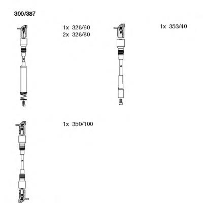 Fios de alta voltagem, kit 782 NGK