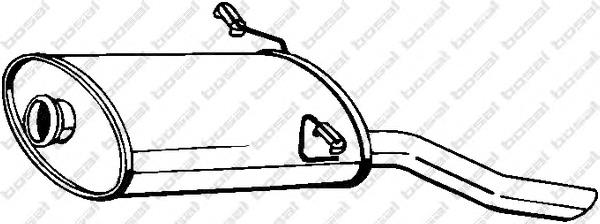 190041 Bosal Silenciador, parte traseira